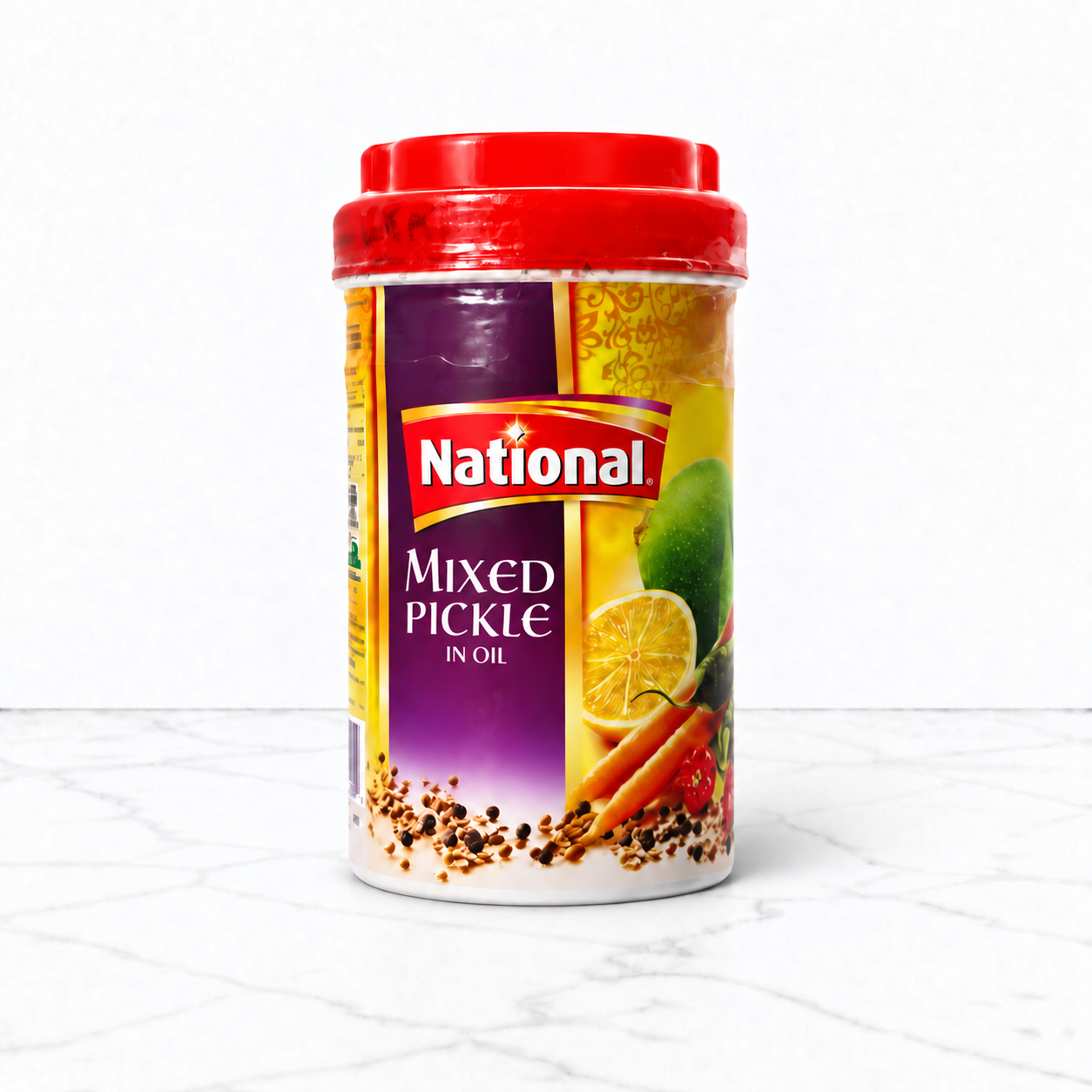 ترشی انبه مخلوط روغنی نشنال پاکستانی 1000 گرمی/National mixed pickle in oil